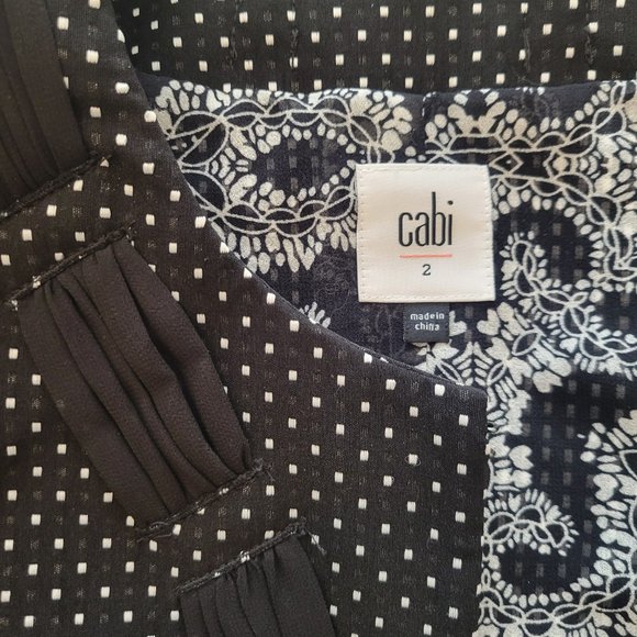 Size 2: CAbi Seaside Chic Dot Jacket, Style 5156 - Picture 3 of 4